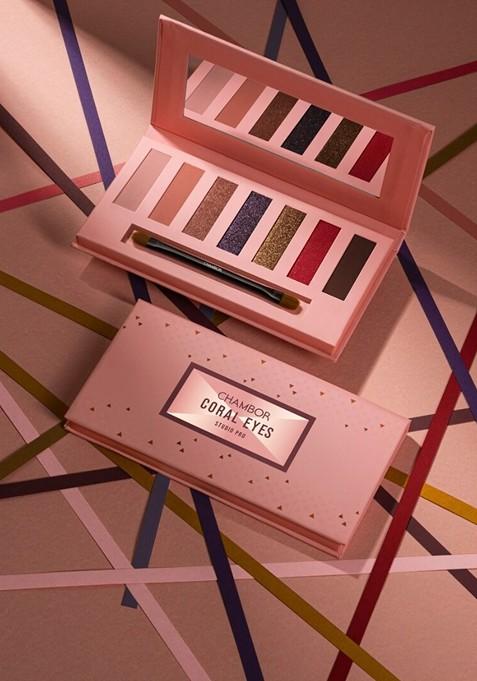 Chambor Studio Pro Eye Shadow Palette Coral Eyes 003