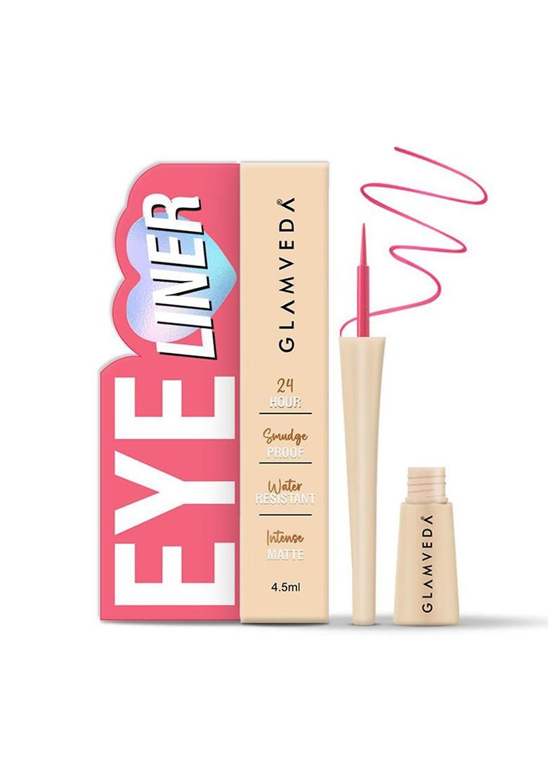 Glamveda Smudge Proof Waterproof Matte Liquid Eyeliner 4 5 Ml Pink