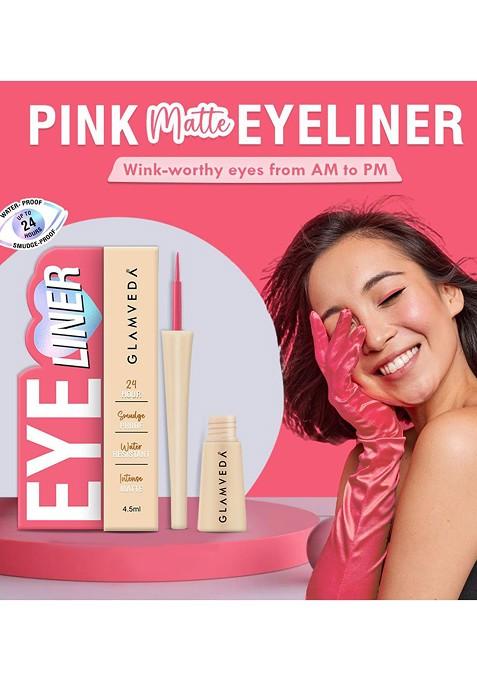 Glamveda Smudge Proof Waterproof Matte Liquid Eyeliner 4 5 Ml Pink