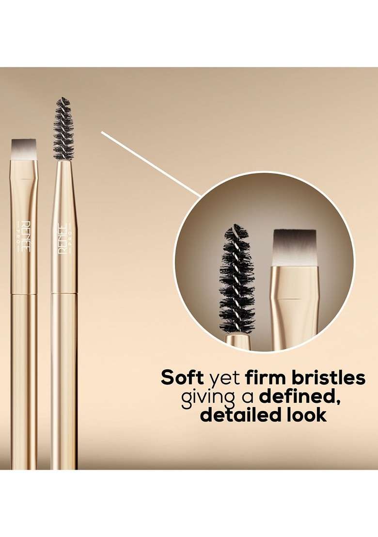 Renee Pro Eyebrow Brush With Spoolie Golden - Indya