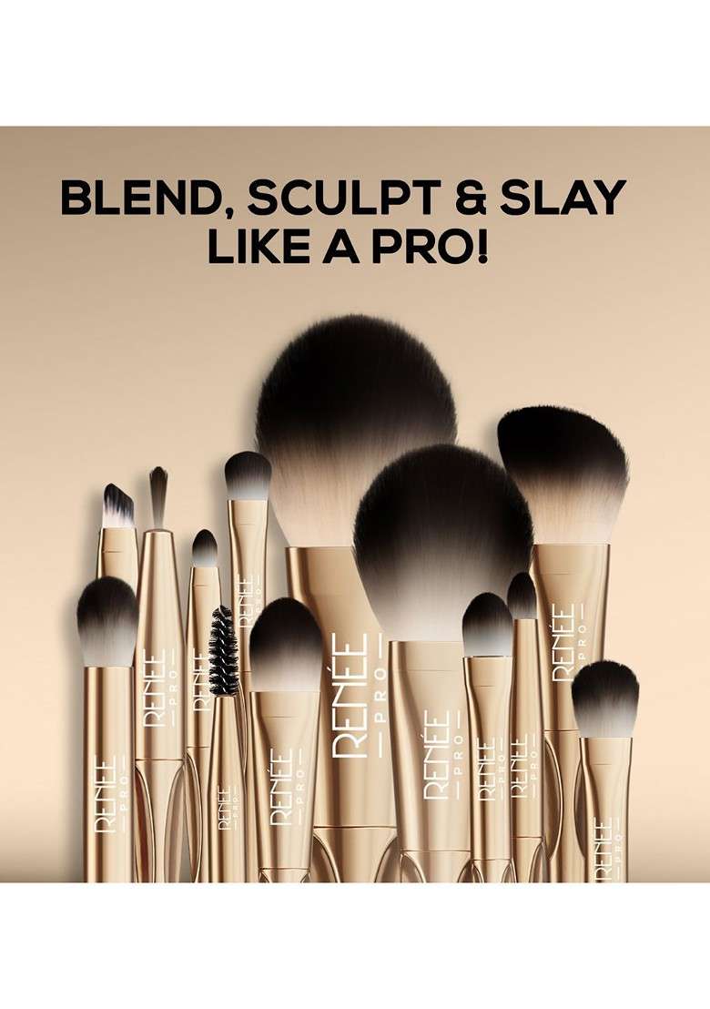 Renee Pro Eyebrow Brush With Spoolie Golden - Indya