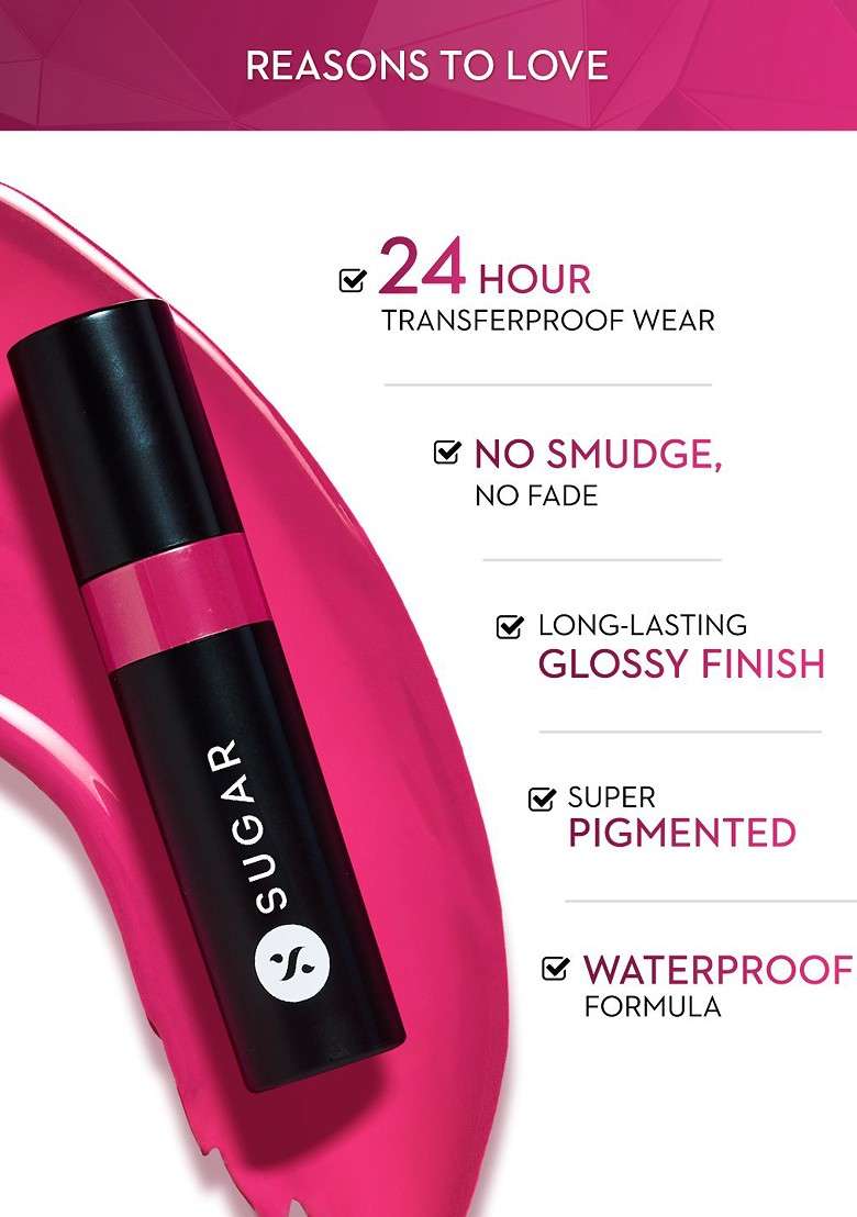 Sugar Partner In Shine Transferproof Lip Gloss 3Ml 08 Pink Pinot - Indya