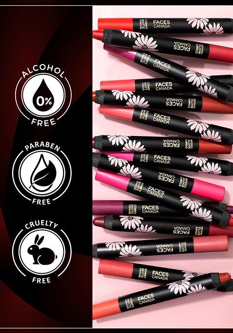 Faces Canada Comfy Matte Creamy Crayon Lipstick 2 8G Pink Me Up 08