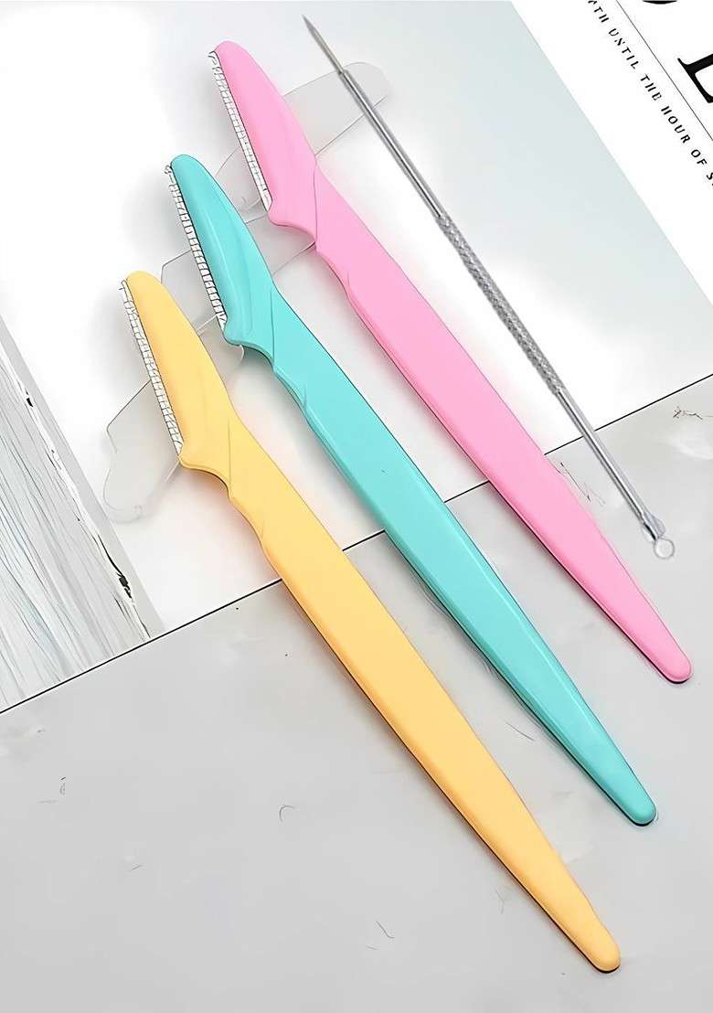 Basicare Set Of 4 Eyebrow Razor Pimple Blackhead Remover Tool - Indya
