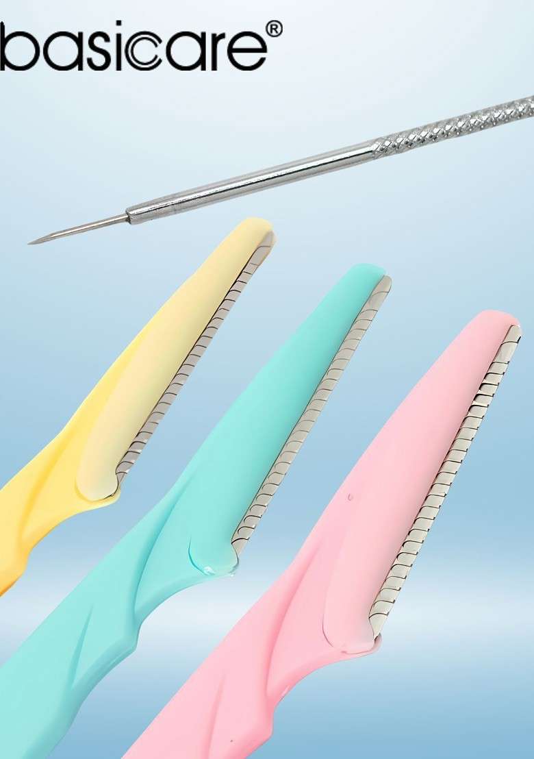 Basicare Set Of 4 Eyebrow Razor Pimple Blackhead Remover Tool - Indya