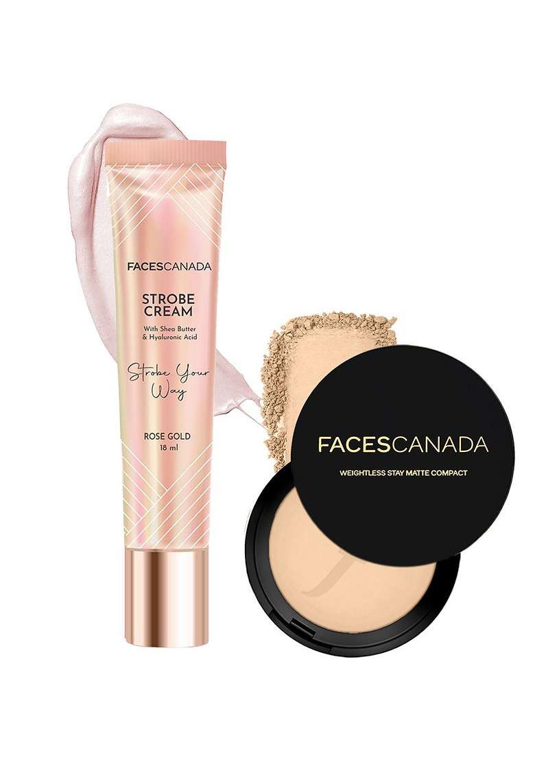 Faces Canada Set Of 2 Strobe Your Way Cream 18 G Compact Powder 9 - Indya