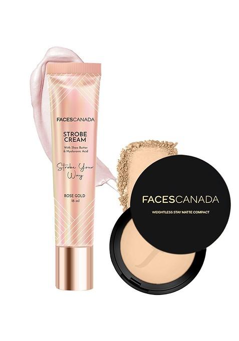Faces Canada Set Of 2 Strobe Your Way Cream 18 G Compact Powder 9