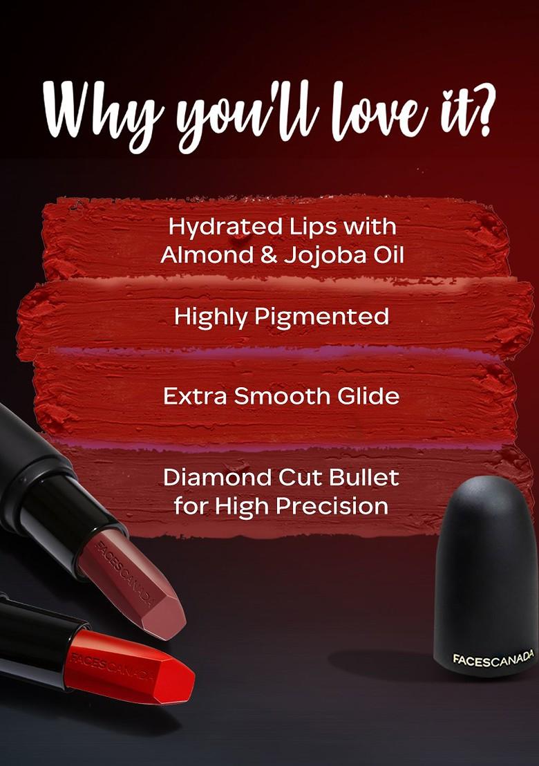 Faces Canada Weightless Matte Finish Hydrating Lipstick With Almond Oil Fuschia Wave 02