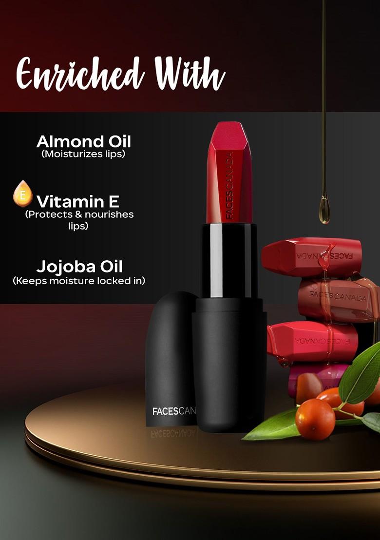 Faces Canada Weightless Matte Finish Hydrating Lipstick With Almond Oil Fuschia Wave 02