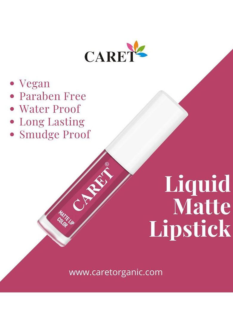 Caret Organic Set Of 3 Super Pigmented Liquid Matte Lipsticks 6 Ml Shade 8 7