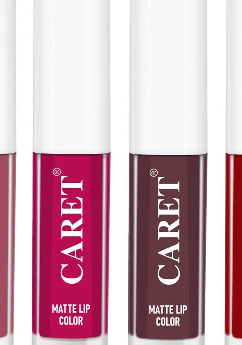 Caret Organic Set Of 4 Super Pigmented Liquid Matte Lipsticks 8 Ml 2 5 7 3