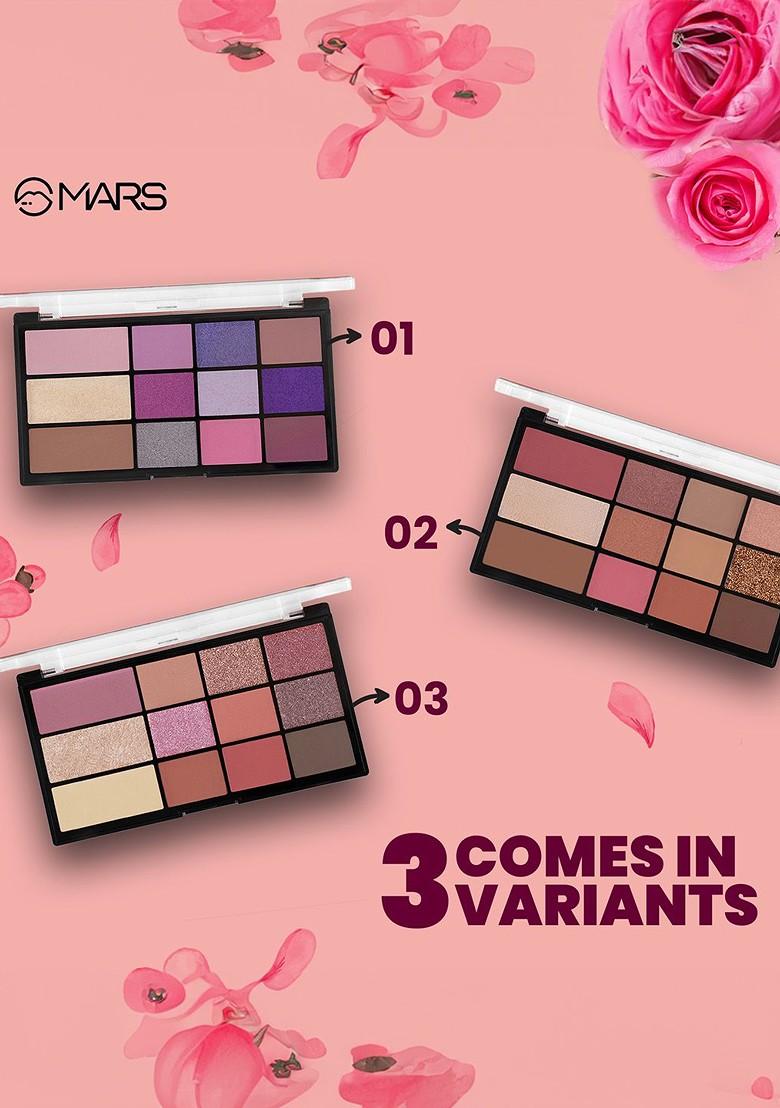Mars All I Need Makeup Kit 9 Shade Eyeshadow Palette Highlighter 02
