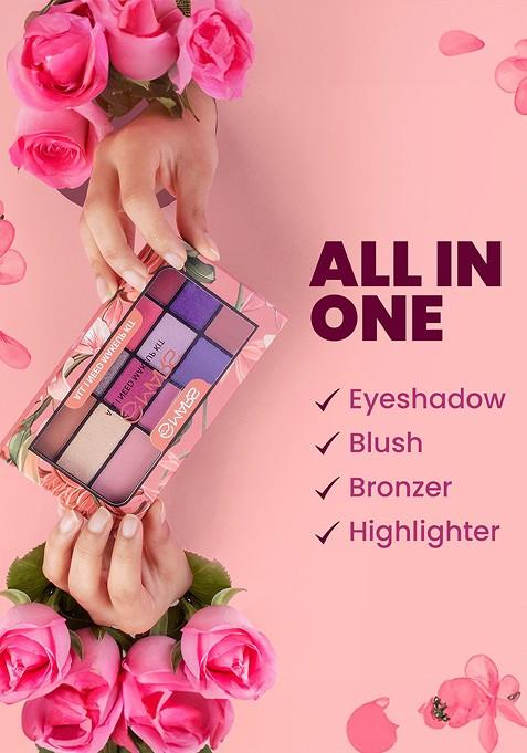 Mars All I Need Makeup Kit 9 Shade Eyeshadow Palette Highlighter 02