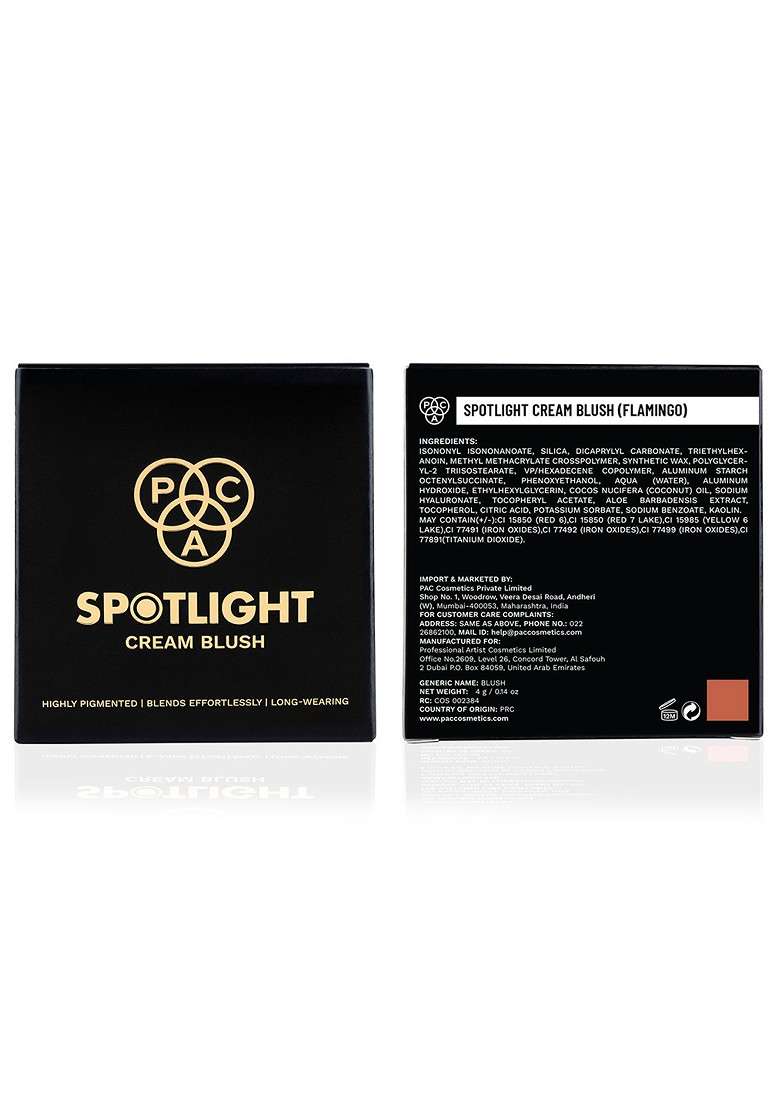 Pac Spotlight Highly Pigmented Long Lasting Cream Blush 4G Flamingo - Indya