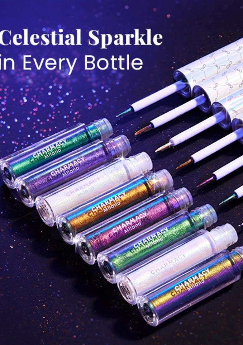 Charmacy Milano Stellar Duo Chrome Smudgeproof Eyeliner 1 5 G Twilight 3 - Indya