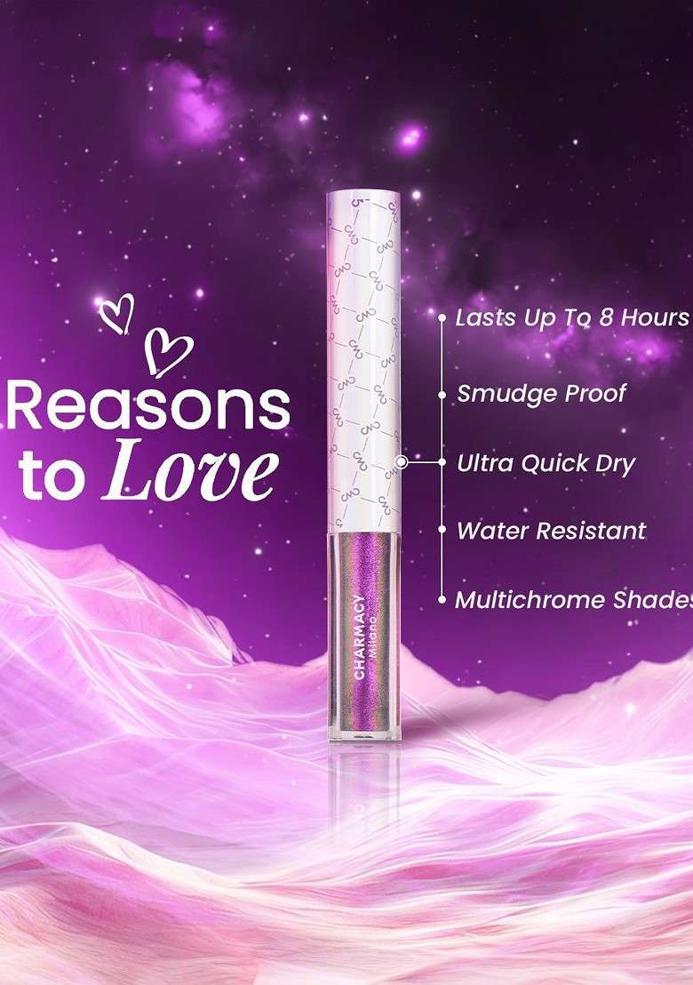 Charmacy Milano Stellar Duo Smudge Proof Chrome Eyeliner 1 5 G Polaris - Indya