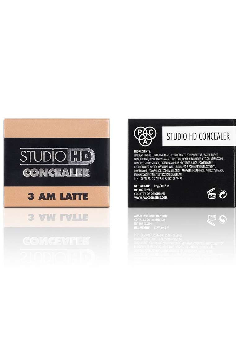 Pac Long Wearing Studio Hd Concealer 12 G 3 Am Latte - Indya