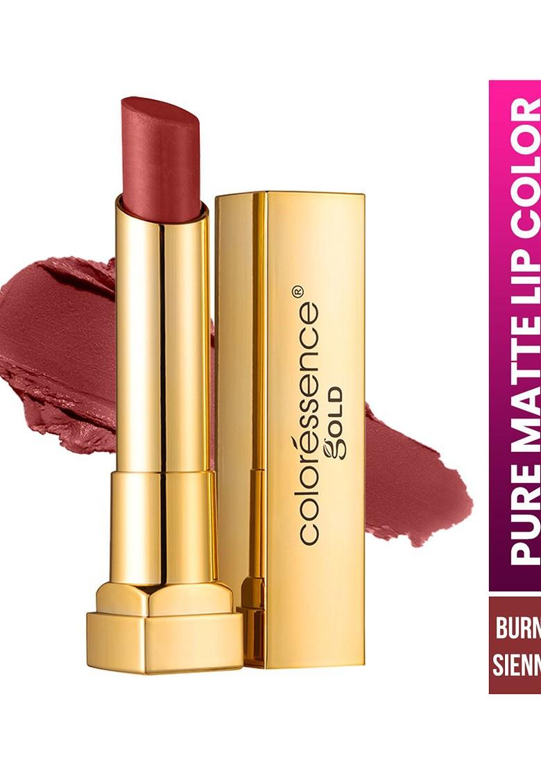 Coloressence Gold Long Lasting Pure Matte Lipstick 3 Gm Burnt Sienna Vml 14