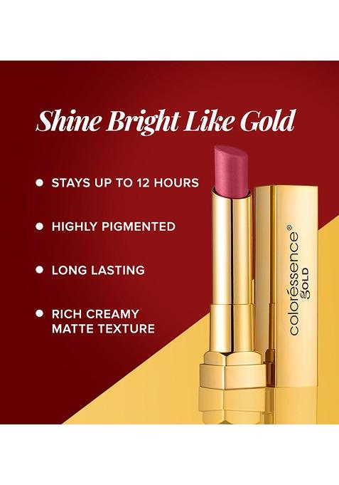 Coloressence Gold Long Lasting Pure Matte Lipstick 3 Gm Burnt Sienna Vml 14