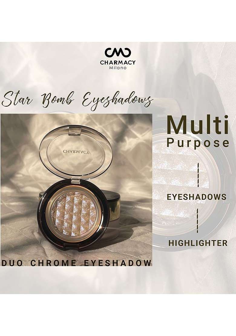 Charmacy Milano Star Bomb Metallic Glitter Vegan Eyeshadow 3 2 G Shade 04 - Indya