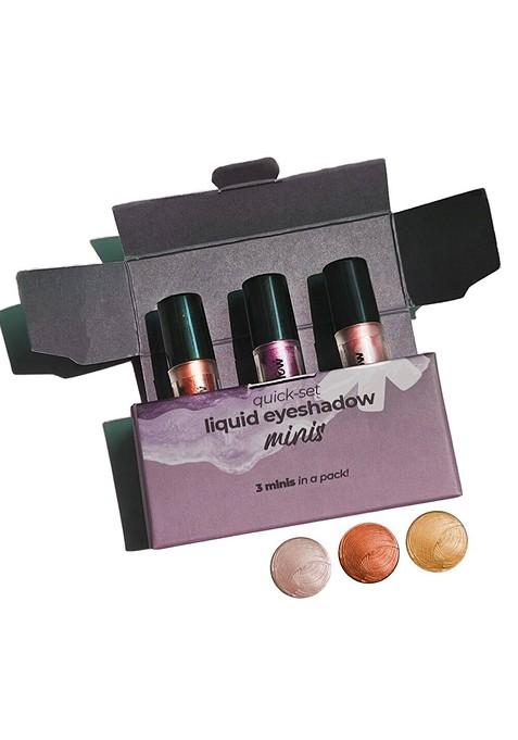 Ruby'S Organics 3 Pcs Quick Set Liquid Mini Eyeshadow Ml Each Luna Copper Aurus