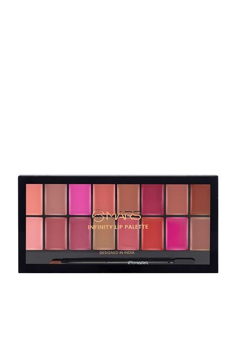 Mars 16 Color Nude Matte Ultra Pigmented Infinity Lip Palette 36 Gm Shade 03