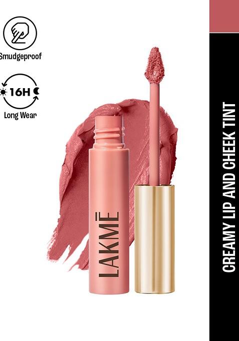 Lakme Double Duty 2In1 Lip Cheek Mousse Matte Lipstick Soft Blush 9G Nude Cushion