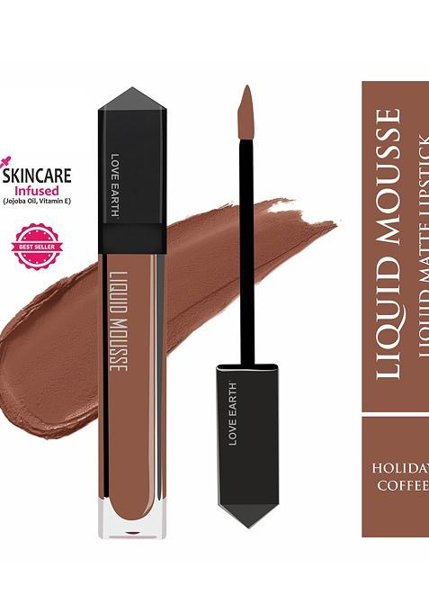 Love Earth Liquid Mousse Matte Long Lasting Lipstick 6Ml Holiday Coffee 120