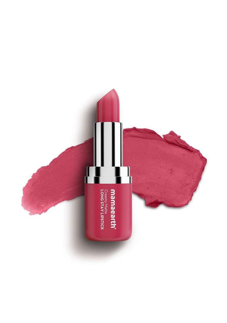 Mamaearth Murumuru Butter And Vit E Creamy Matte Long Stay Lipstick Rosewood Pink 4 2G - Indya