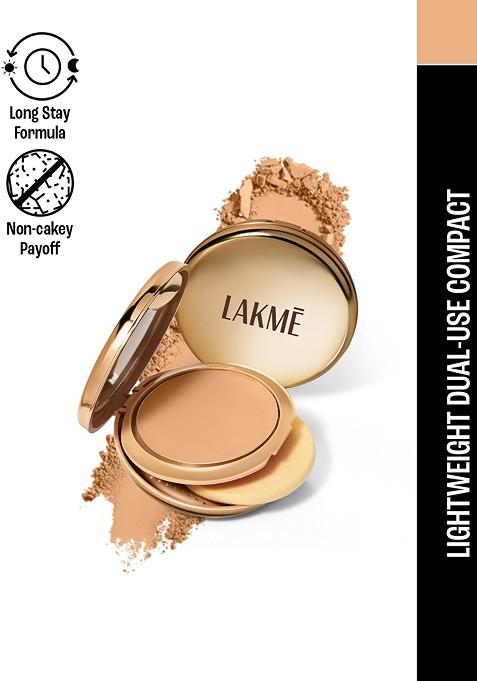 Lakme 9To5 Unreal Dual Cover Pressed Powder 2 In 1 Compact Foundation 9G 24 Beige