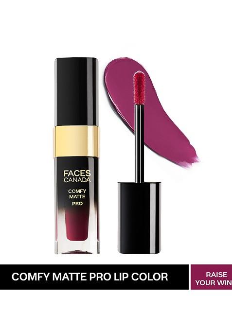Faces Canada Comfy Matte Pro Liquid Lipstick 5 5Ml 10Hr Stay No Dryness Raise Your Wine 03