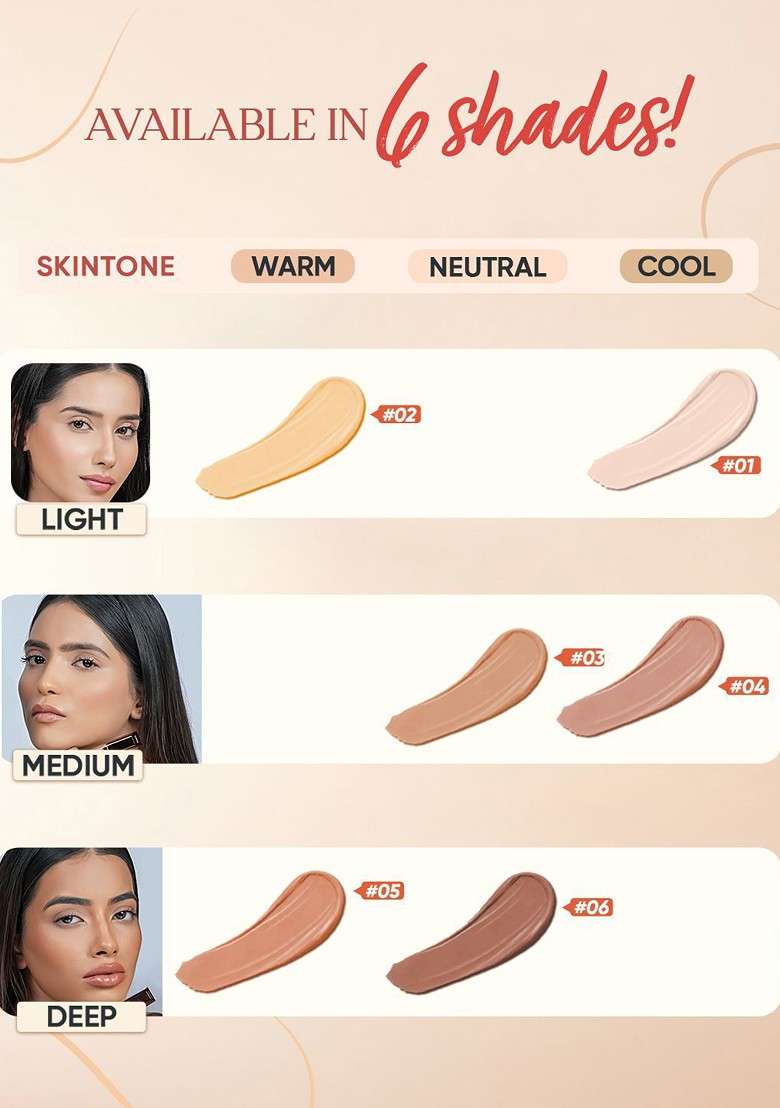 Charmacy Milano Cmc Long Lasting Concealer With Jojoba Oil 7 Ml Shade C04 - Indya