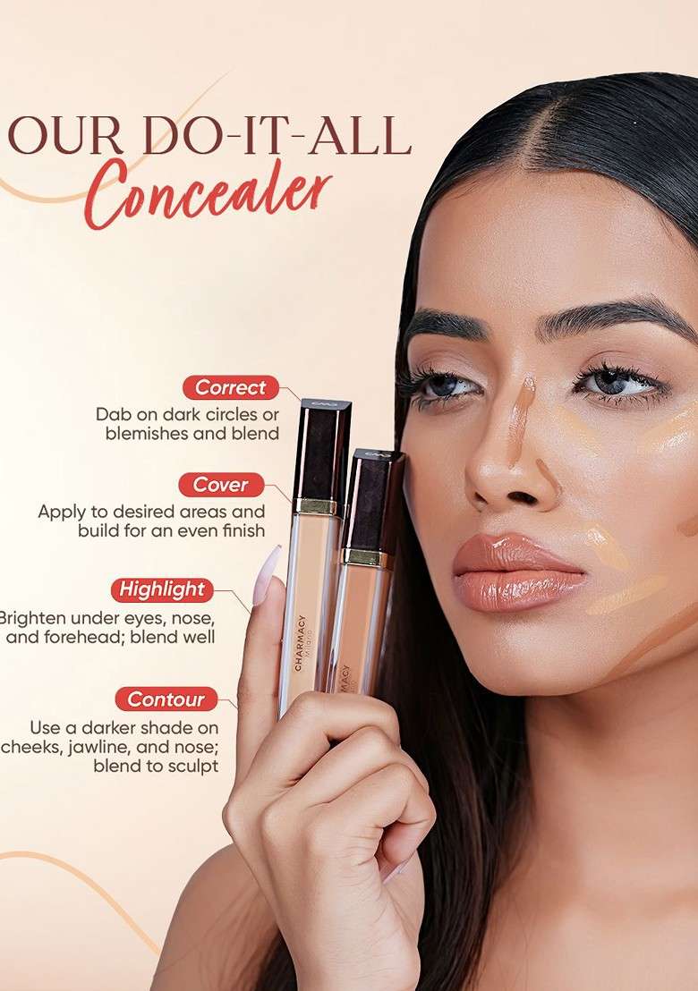 Charmacy Milano Cmc Long Lasting Concealer With Jojoba Oil 7 Ml Shade C04 - Indya