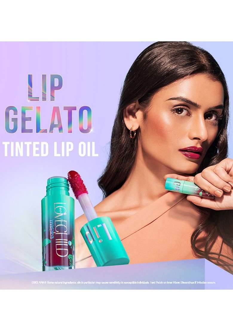 Lovechild Masaba Lip Gelato Tinted Oil With Vitamin E Jojoba 5Ml Peachy Orange - Indya