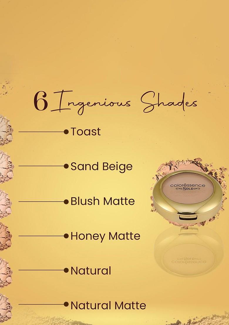 Coloressence Gold Glitterati Compact Powder 10Gm Blush Matte Gmp 03