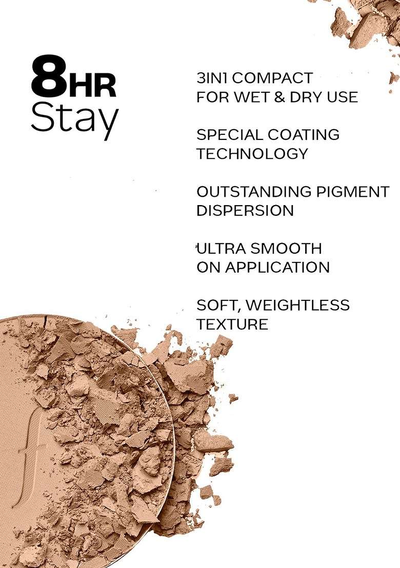 Faces Canada 3 In 1 Hd Matte Compact 8G Foundation Hydration Total Beige 03 - Indya