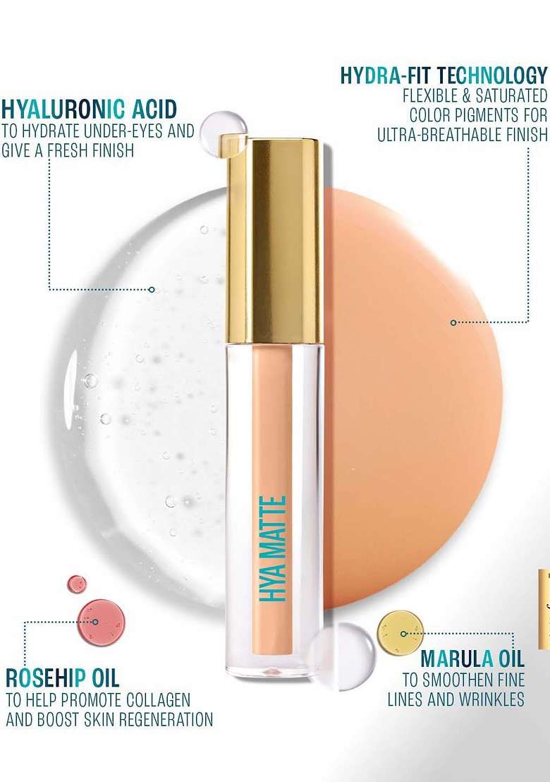 Lakme 9To5 Hya Matte Liquid Concealer With Hyaluronic Acid Rosehip Oil 2Ml Cinnamon - Indya