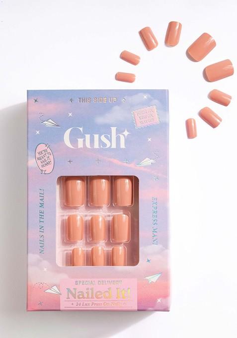 Gush Beauty Nailed It 24Psc Medium Almond Press On Nails Natural Nude