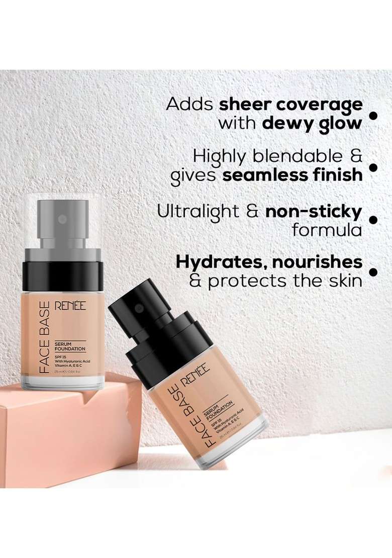 Renee Face Base Non Sticky Foundation With Spf 15 Protection 20Ml Fancy 09 - Indya
