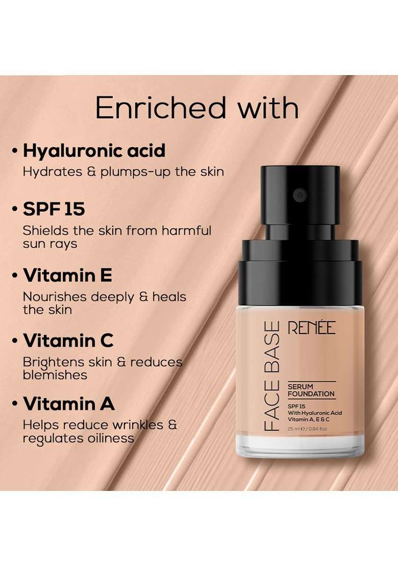 Renee Face Base Non Sticky Foundation With Spf 15 Protection 20Ml Fancy 09 - Indya