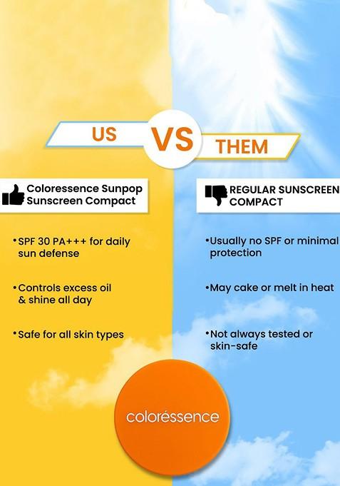 Coloressence Sun Pop Sunscreen Compact Spf 30 Pa 10G Universal