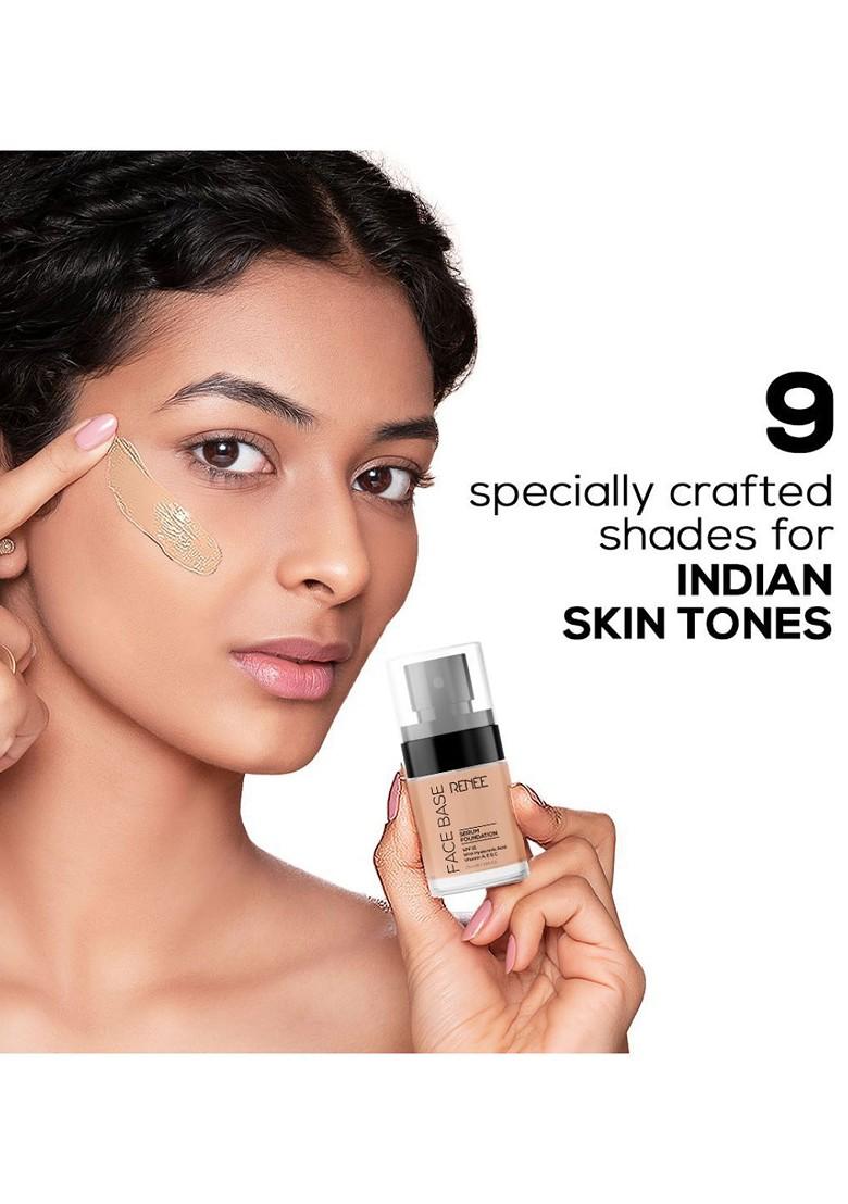 Renee Face Base Non Sticky Serum Foundation With Spf 15 Protection 20Ml Posh 08