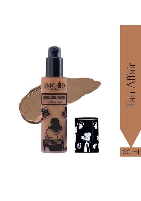 Lovechild Masaba Lights Camera 4K Matte Finish Foundation 30 Ml Tan Affair