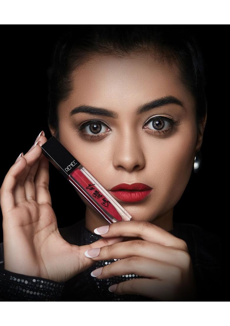 Renee Stay With Me Matte Vegan Lip Color Vitamin E Shea Butter 5Ml Mad For Maroon