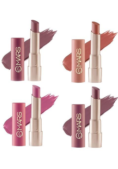 Mars Set Of 4 Ultra Pigmented Long Lasting Creamy Matte Lipsticks Shade 17 18 19 20