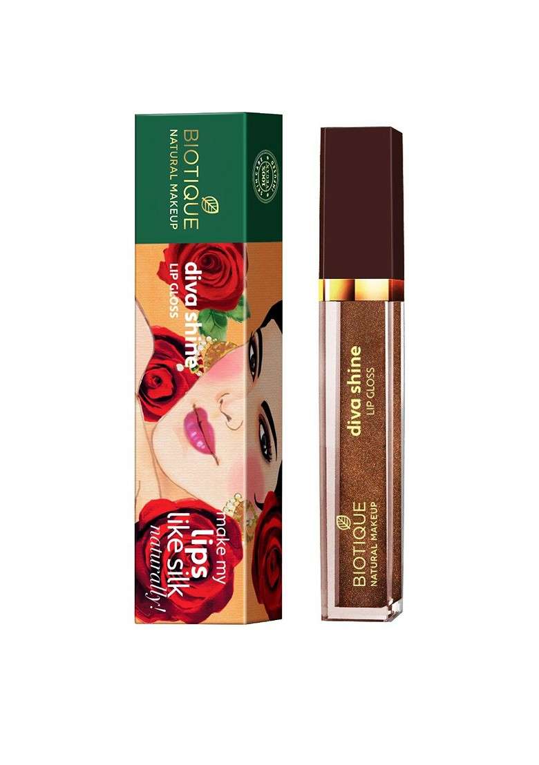 Biotique Natural Makeup Diva Shine Lip Gloss G102 Wild Smoke 3 Ml - Indya