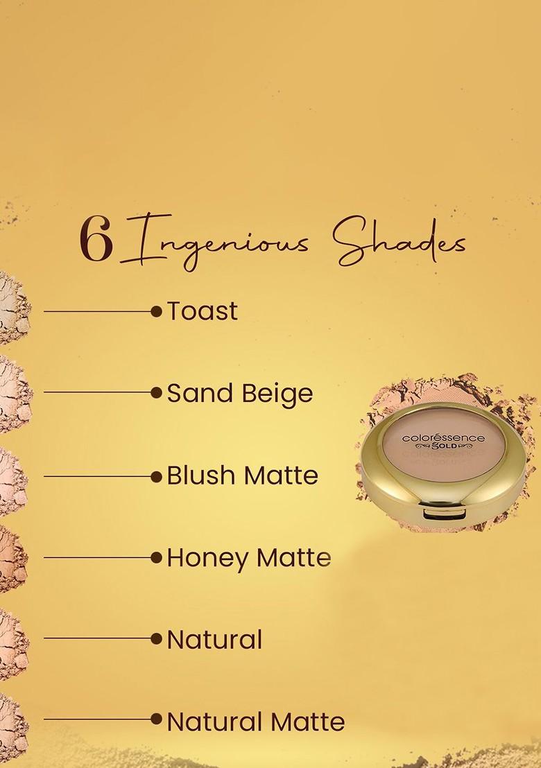 Coloressence Gold Glitterati Compact Powder 10Gm Honey Matte Gmp 04