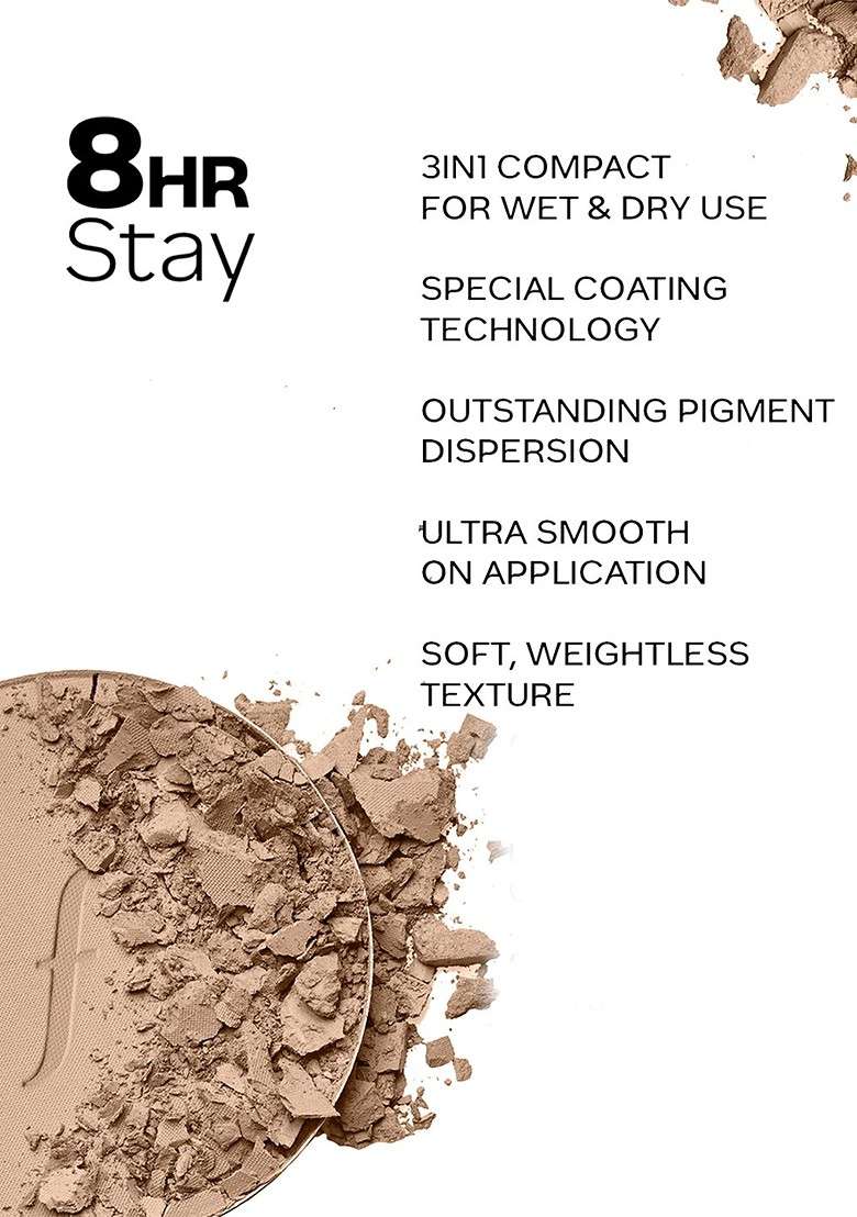 Faces Canada 3 In 1 Hd Matte Compact 8G Foundation Hydration Absolute Ivory 01 - Indya