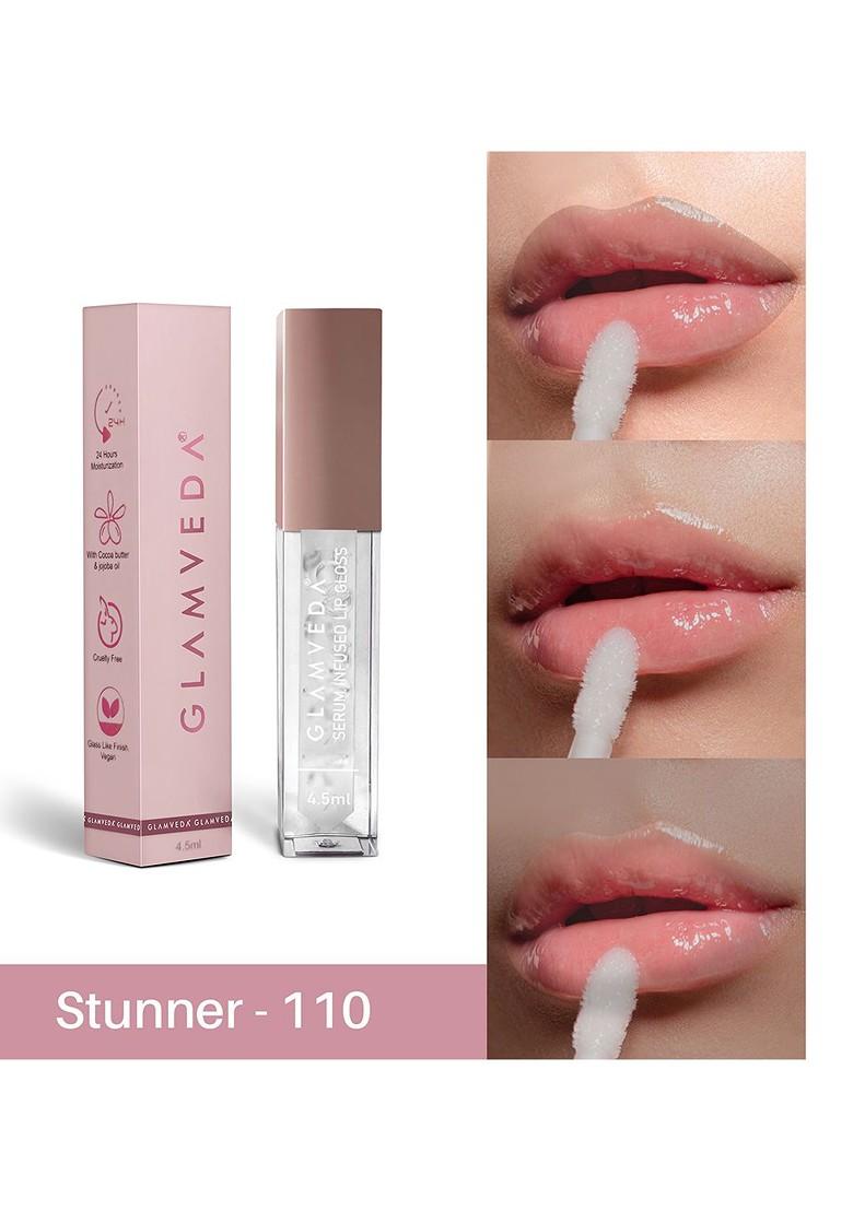 Glamveda High Shine Serum Infused Lip Gloss With Vitamin E Cocoa 4 5 Ml Stunner 110