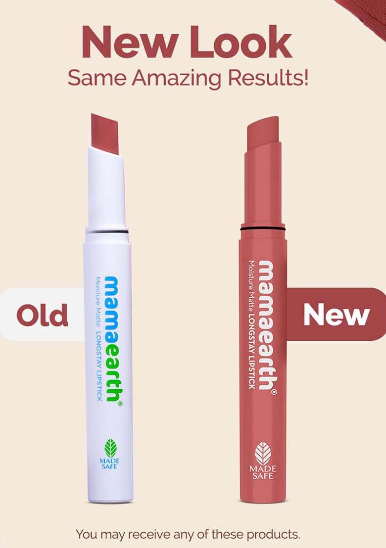 Mamaearth Moisture Matte Longstay Lipstick With Avocado Oil Vitamin E Carnation Nude 01 - Indya